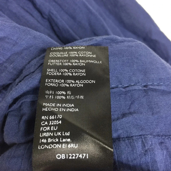 Free People Hailey Blue Oversized Ruffle Gauzy Mini Dress Small - Picture 6 of 16